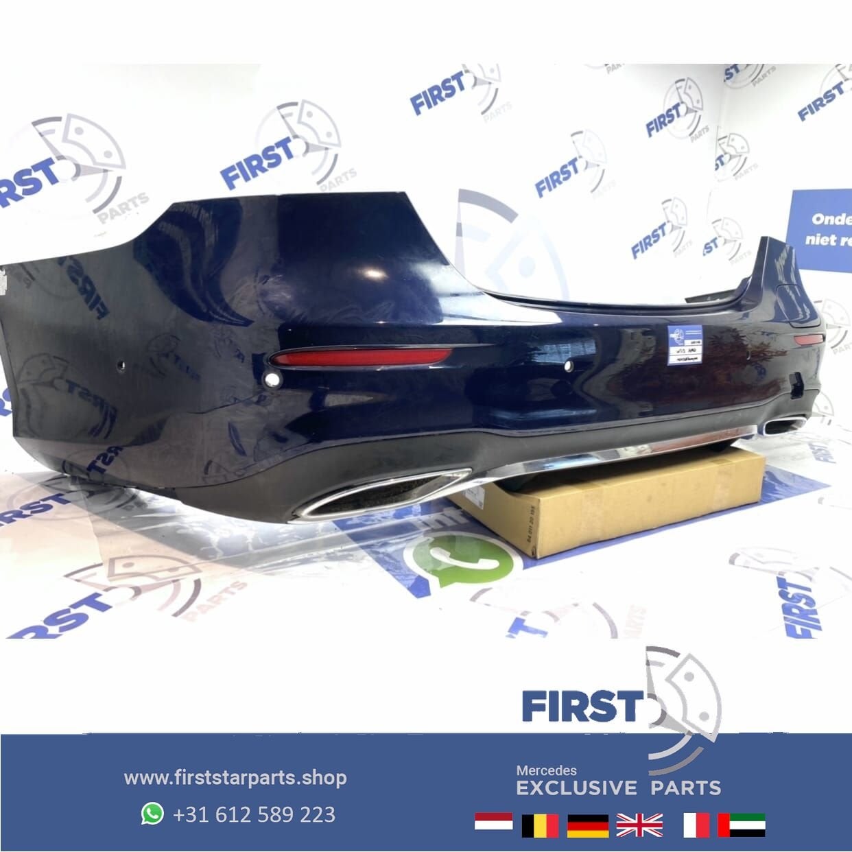 W213 AMG LINE ACHTERBUMPER Mercedes E Klasse + diffuser 2016, Gebruikt, -, Ophalen of Verzenden, Achter