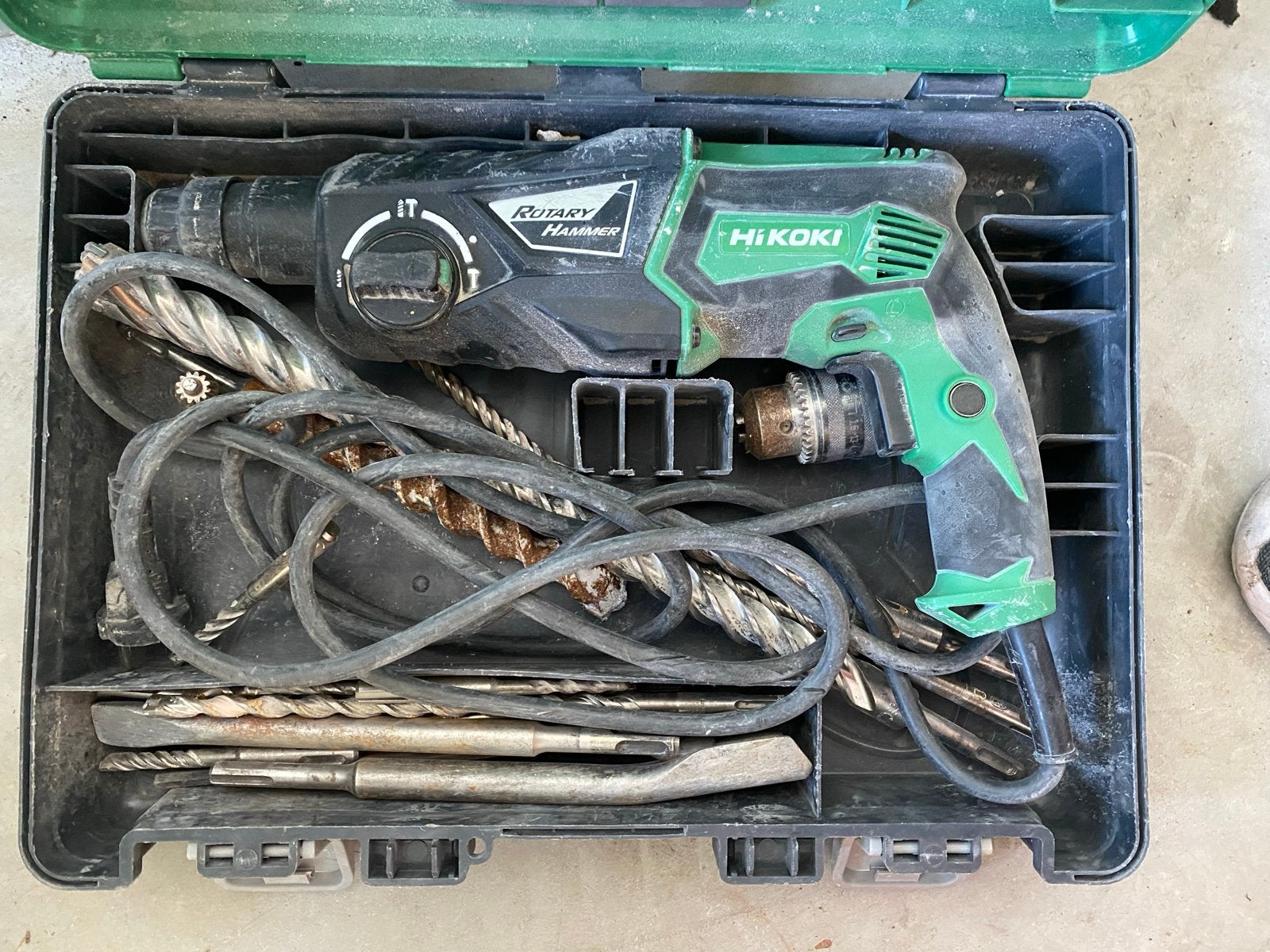HIKOKI Rotary Hammer DH 26PC Boorhamer met accessoires, Ophalen, Boor- en/of Breekhamer, Klopboormechanisme, Gebruikt