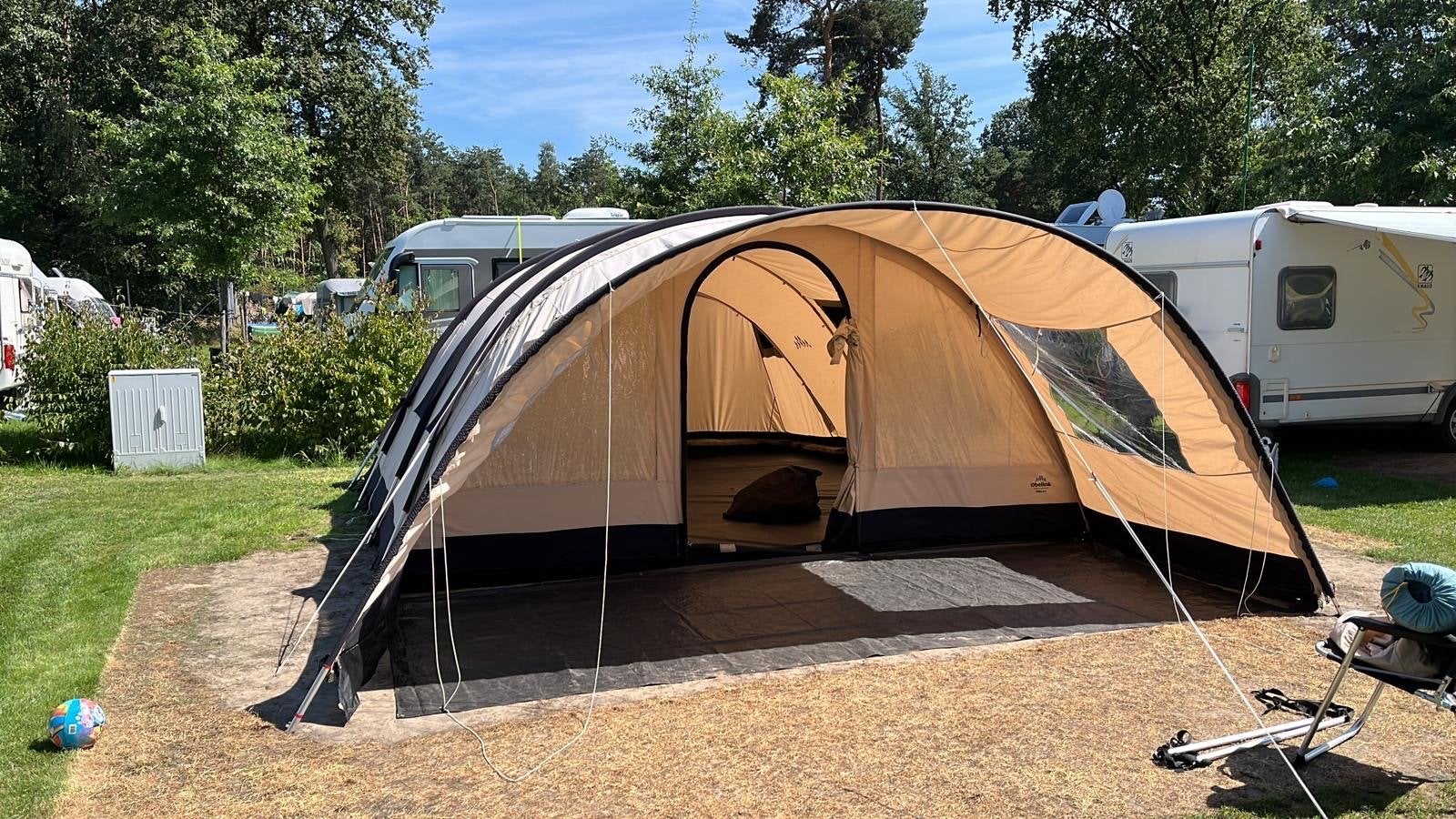 Obelink Familia 6 TC tunneltent - Ruime gezinstent, Caravans en Kamperen, Ophalen, Gebruikt, Tot en met 6