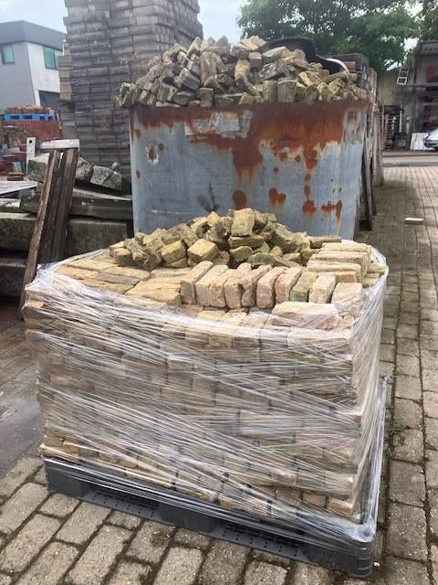 3500 st, ijselklinkertjes geel en, Ophalen of Verzenden, Gebruikt, Bakstenen