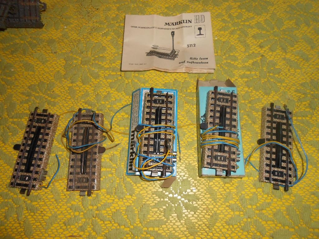 Märklin 5112, 5x ontkoppelrails voor M Metalen rails TOP, Hobby en Vrije tijd, Modeltreinen | H0, Wisselstroom, Gebruikt, Rails