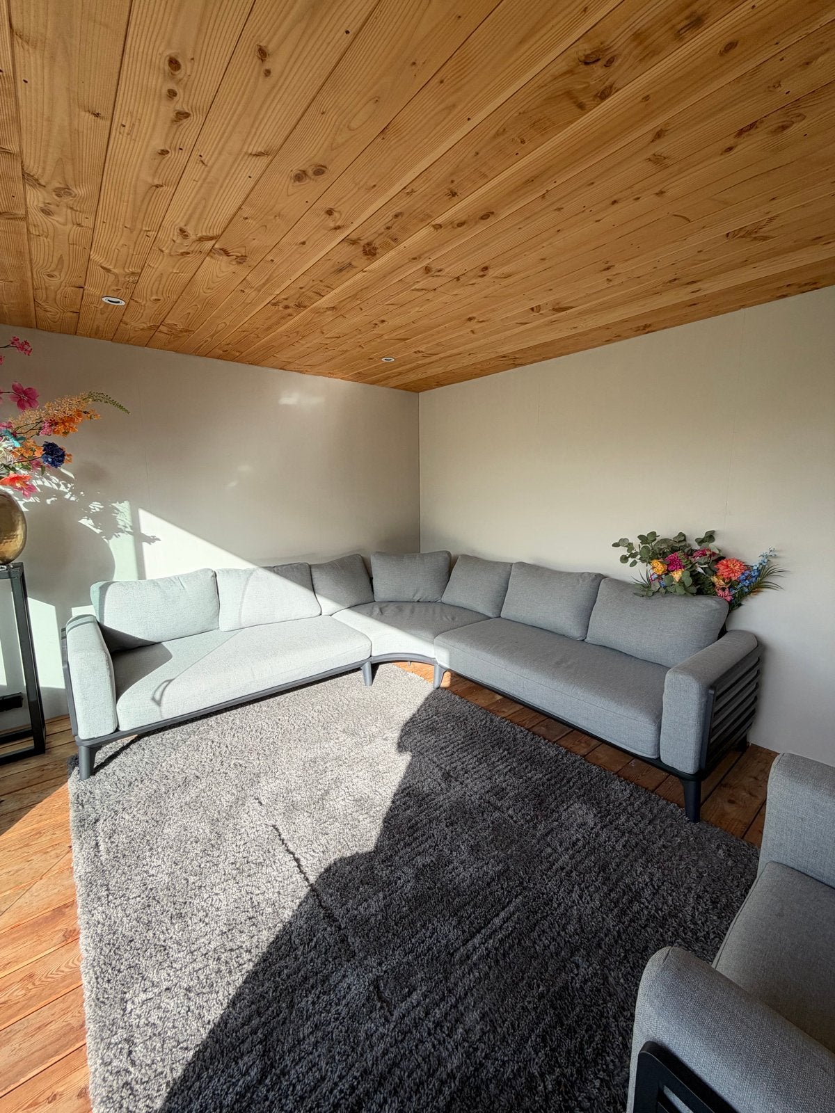 Lounge hoekbank met stoel loungeset tuin Exterioo Mosa, Tuin en Terras, Ophalen, Meer dan 8 zitplaatsen, Zo goed als nieuw, Loungeset