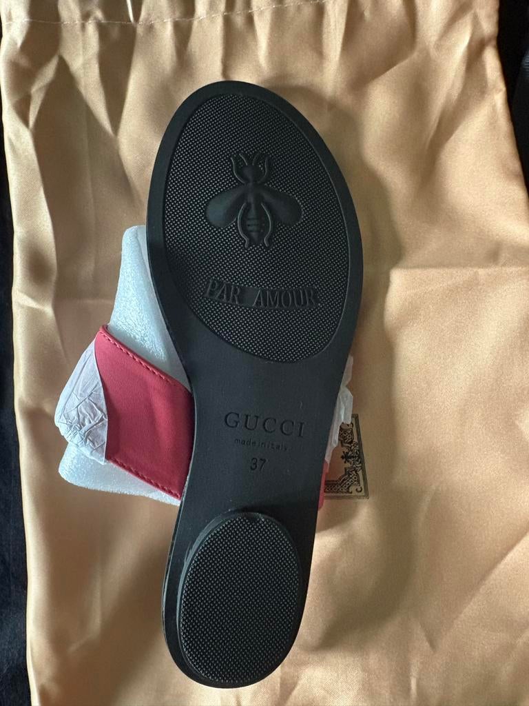 Originele Gucci Slippers Maat 37, Kleding | Dames, Ophalen of Verzenden, Zo goed als nieuw, Rood, Slippers