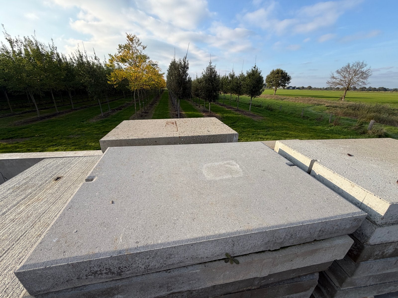 Betonplaten / Stelconplaten 80x120 cm - 45 stuks, Ophalen, Gebruikt, Overige typen, 10 m² of meer