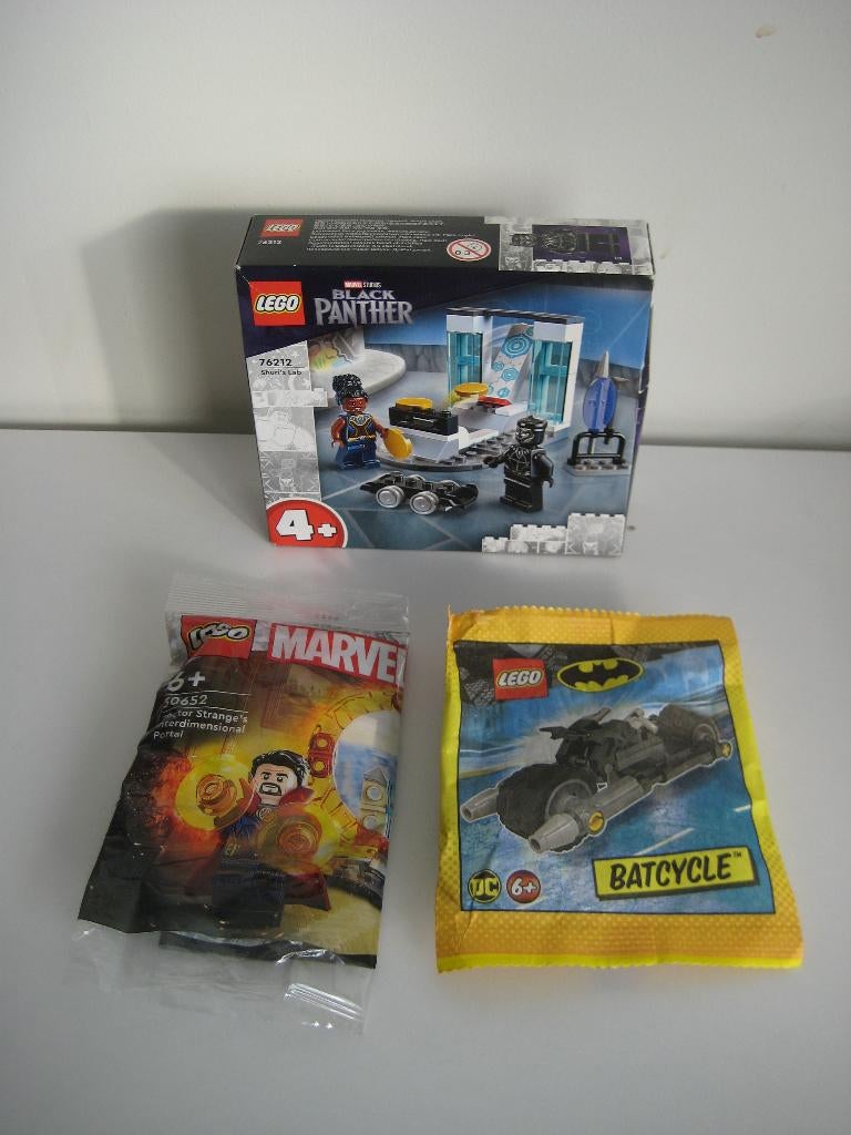 Lego 3 sets:Black Panther 76212, Dr Strange 30652+Batcycle, Kinderen en Baby's, Speelgoed | Duplo en Lego, Compleet, Marvel, Lego