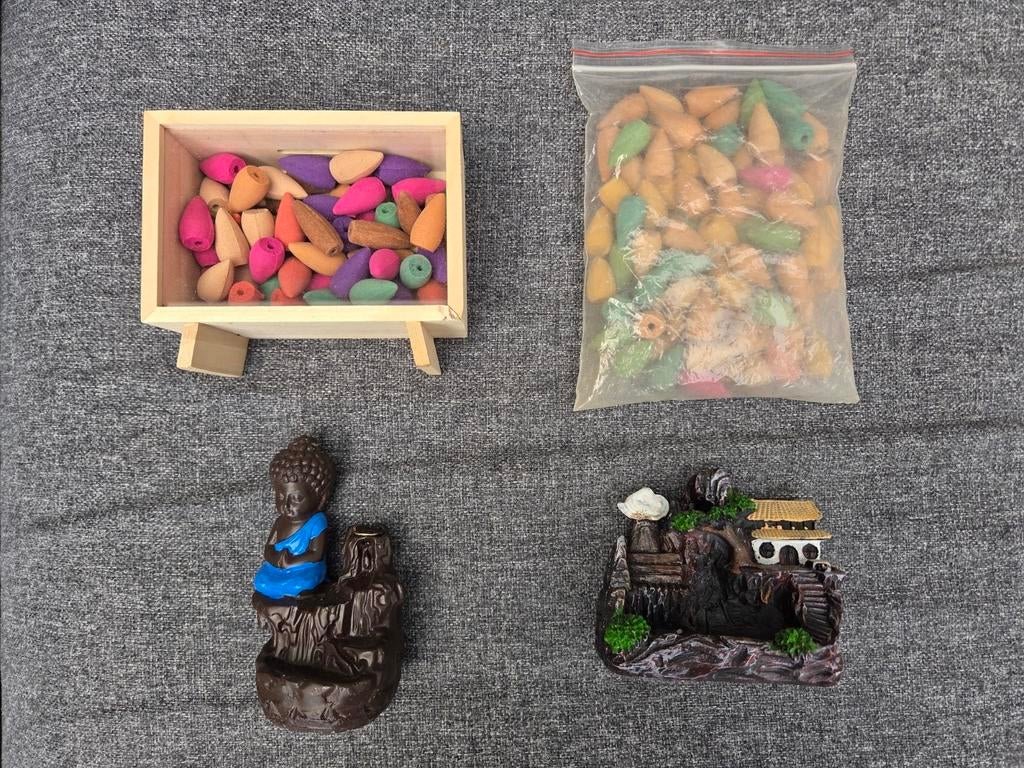 Wierook set met Boeddha en waterval brander en wierookkegels, Ophalen of Verzenden, Nieuw