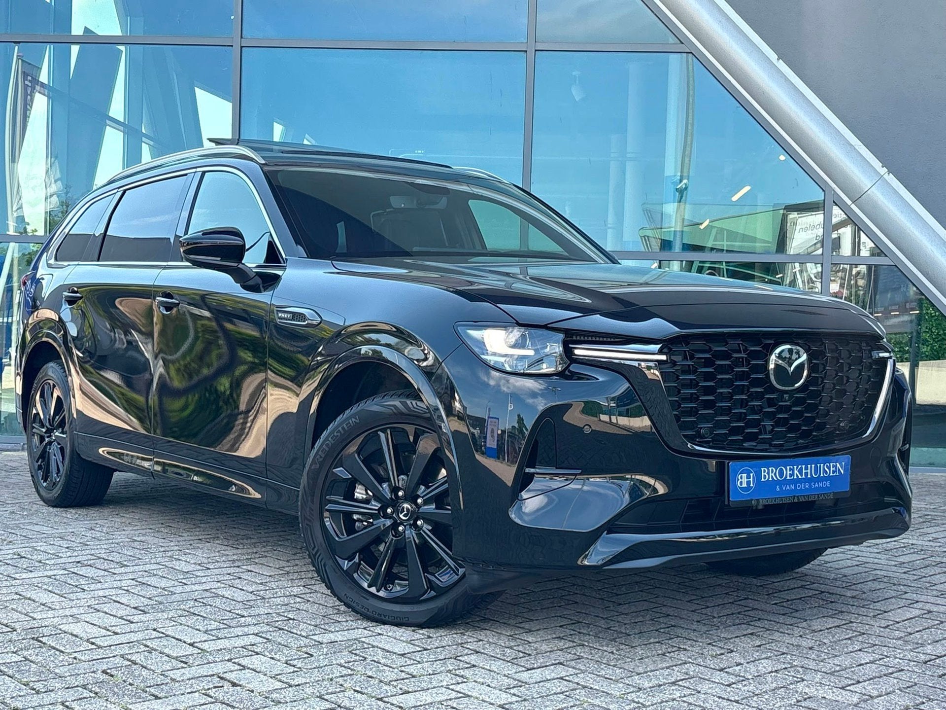 Mazda CX-80 2.5 e-SkyActiv PHEV 7p. Homura Plus 327pk Panora, Auto's, Mazda, Automaat, Dealer onderhouden, Gebruikt, CX-80