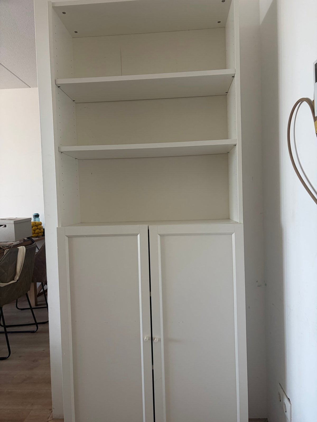 IKEA Billy Boekenkast Hoog Wit met Deurtjes, Ophalen, Overige materialen, Gebruikt, 50 tot 100 cm