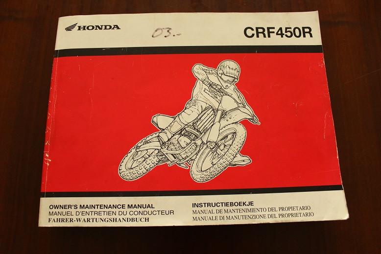 Honda CRF450R 2002 motorfiets instructie boek CRF 450 manual, Motoren, Ophalen of Verzenden, Honda