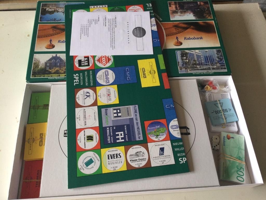 Nieuwegein Bedrijvenspel, Hobby en Vrije tijd, Gezelschapsspellen | Bordspellen, Zo goed als nieuw, Een of twee spelers, Drie of vier spelers