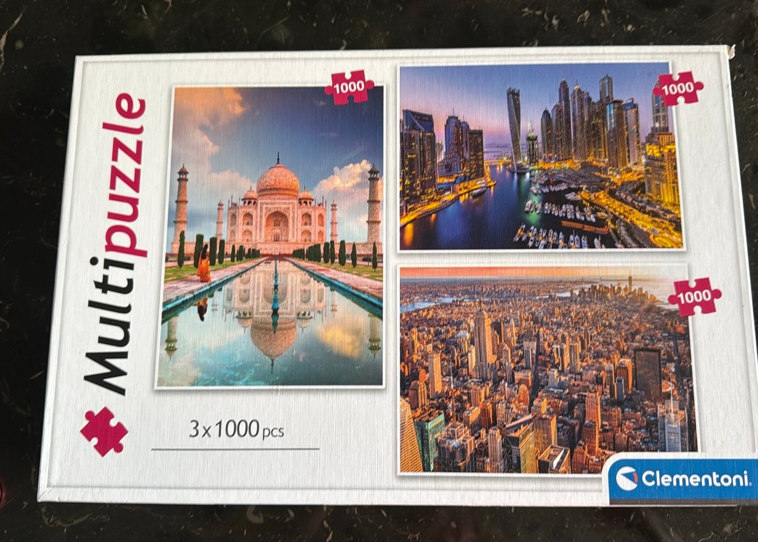 Puzzel, 3 x 1000 stukjes, Ophalen, 500 t/m 1500 stukjes, Zo goed als nieuw