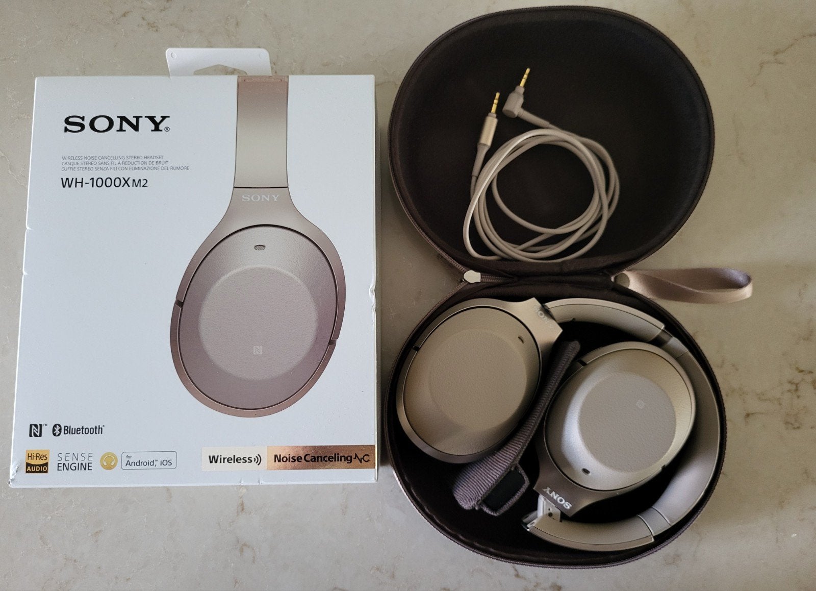 Sony WH-1000XM2 Draadloze Noise Cancelling in verpakking, Audio, Tv en Foto, Koptelefoons, Ophalen of Verzenden, Draadloos, Gebruikt