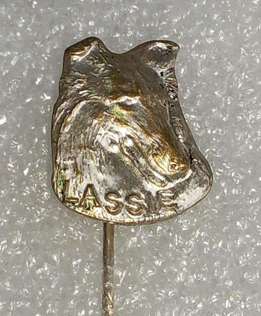 Vintage Lassie Speldje - Collie, Ophalen of Verzenden, Gebruikt, Dier of Natuur, Speldje of Pin