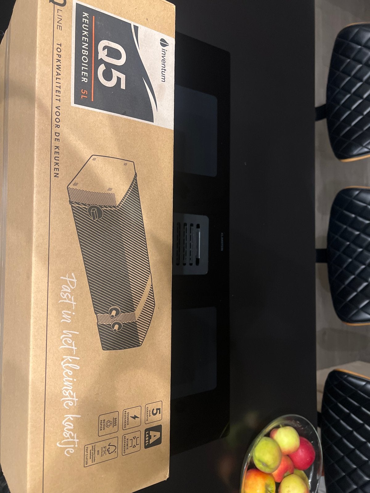 Inventum Q5 Keukenboiler 5L - Nieuw in doos, Ophalen of Verzenden, Nieuw