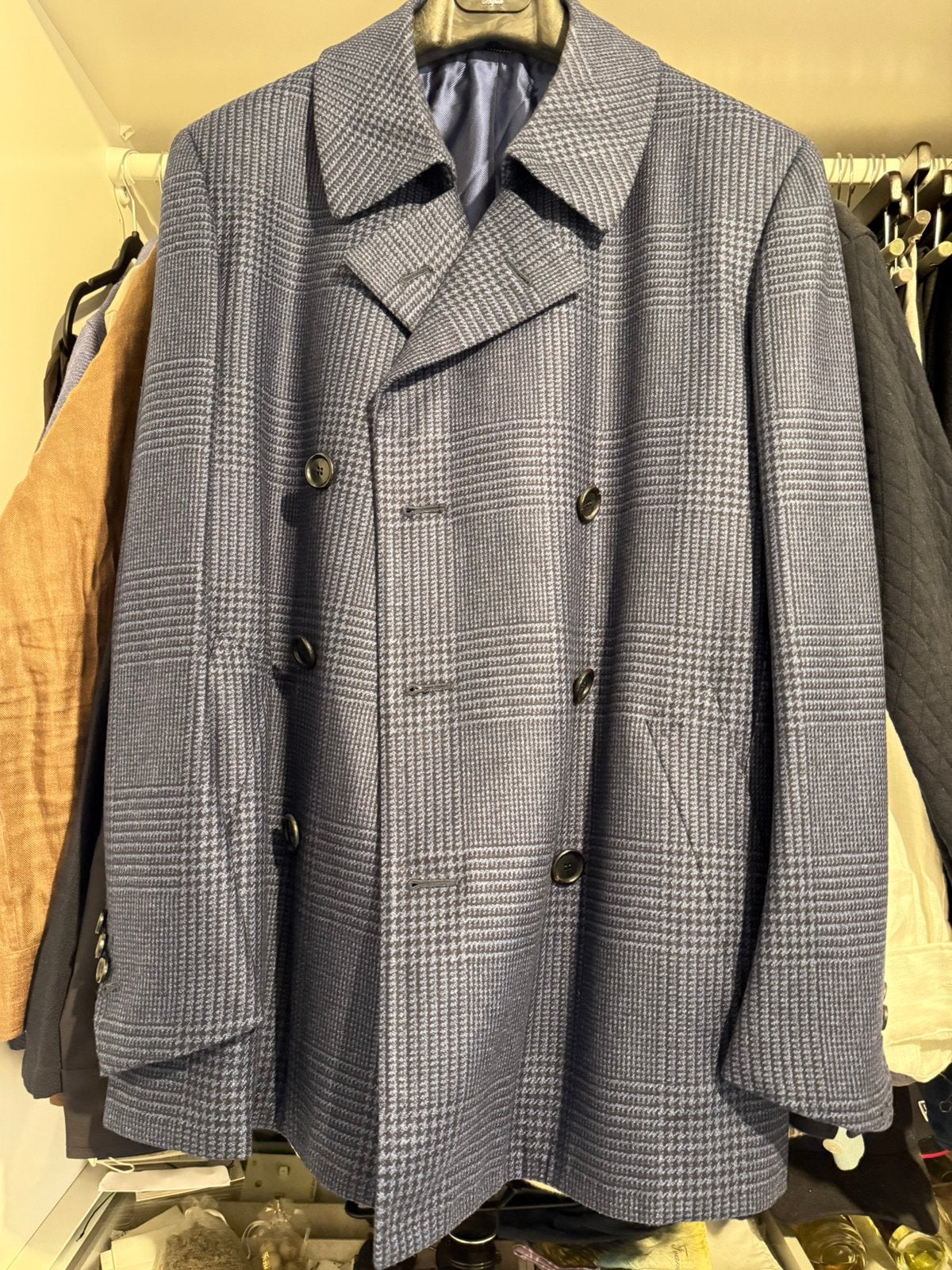 Cesare Attolini peacoat s200, Kleding | Heren, Ophalen, Zo goed als nieuw, Maat 48/50 (M), Blauw