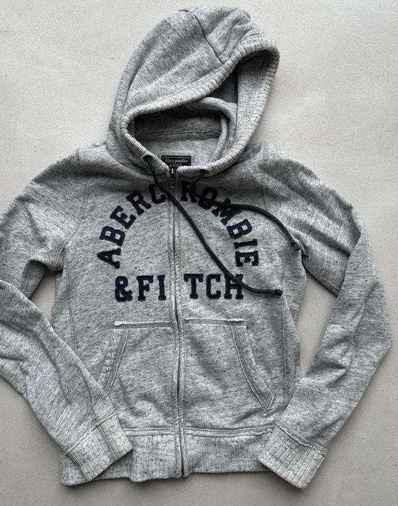 Abercrombie & Fitch vest met capuchon grijs maat XS, Ophalen of Verzenden, Zo goed als nieuw, Maat 46 (S) of kleiner, Grijs