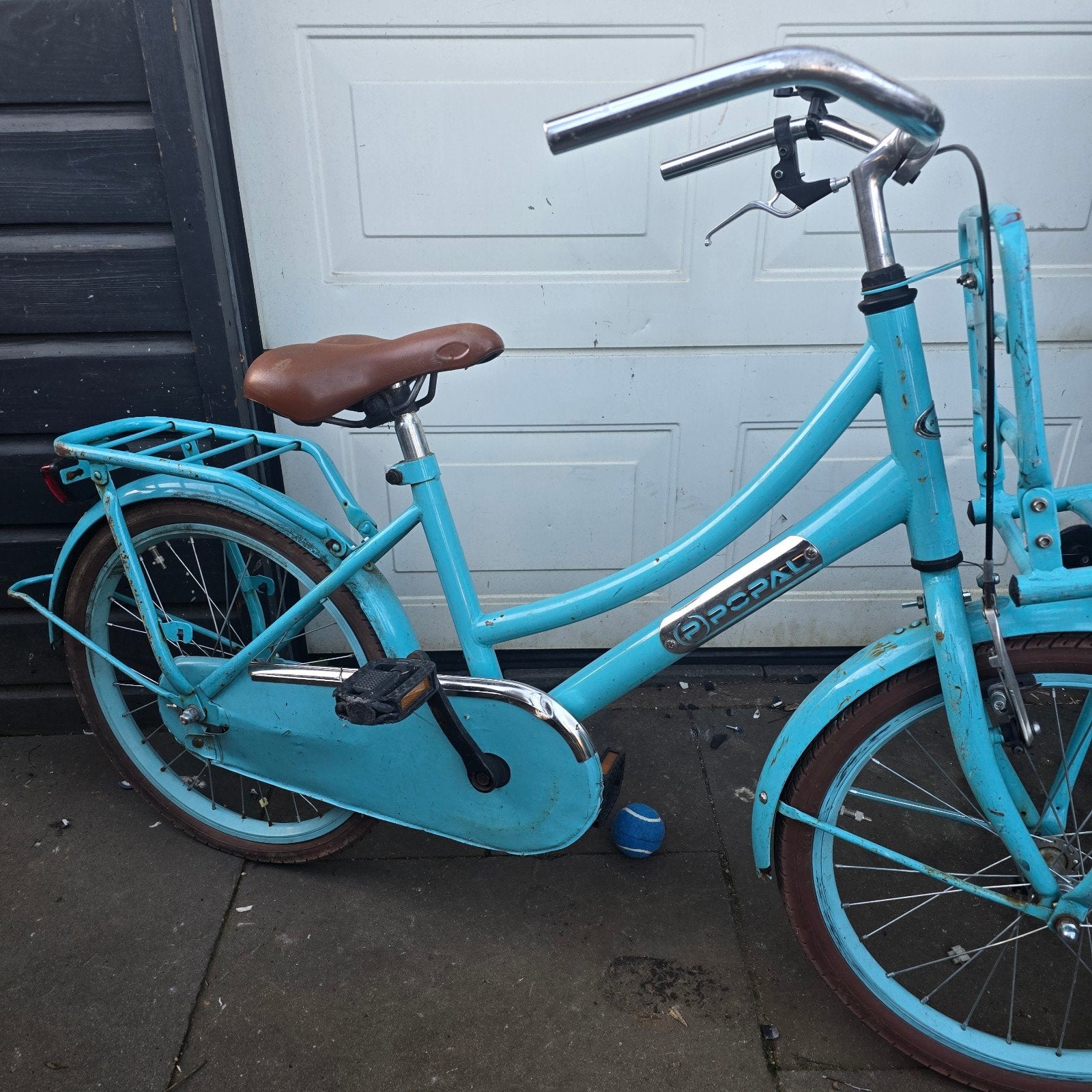 Popal kinderfiets - Blauw, Ophalen, Velgrem, Popal, 16 tot 20 inch