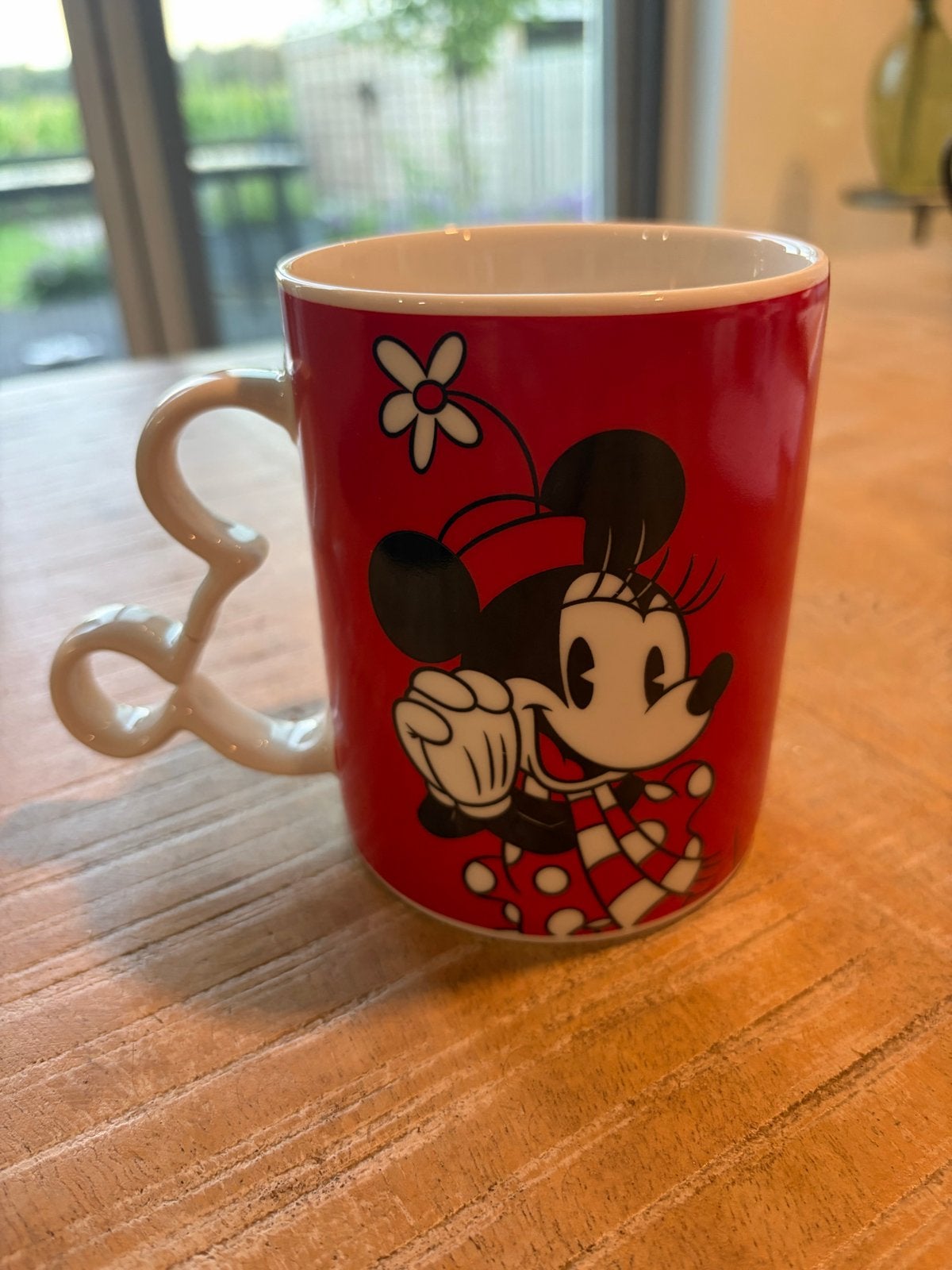 Minnie Mouse mok - Disney - Rood met witte stippen, Ophalen of Verzenden, Zo goed als nieuw, Modern, Rood