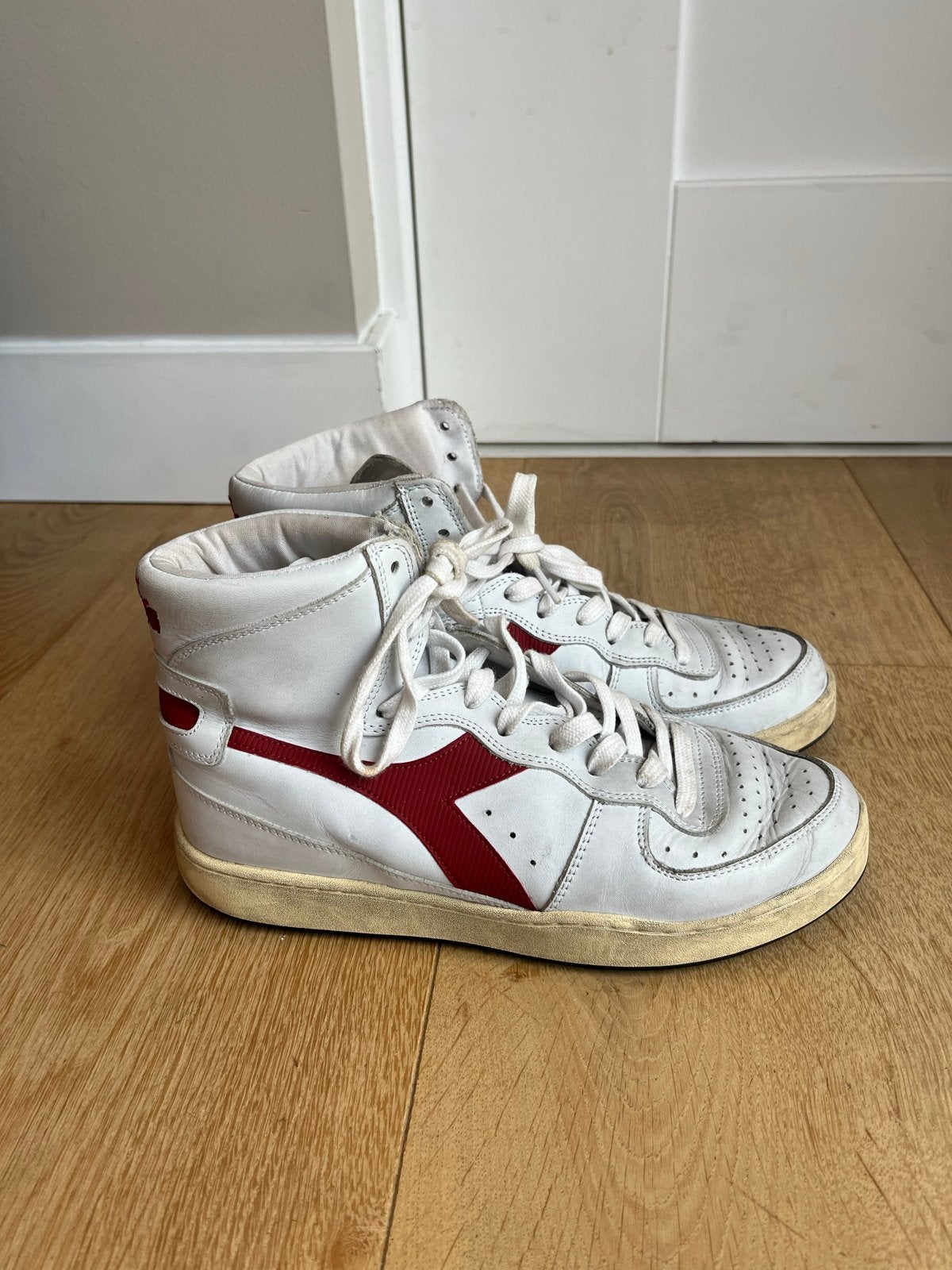 Diadora Heritage Mi Basket High Top Sneakers Maat 42, Kleding | Heren, Ophalen of Verzenden, Gedragen, Wit, Sneakers of Gympen