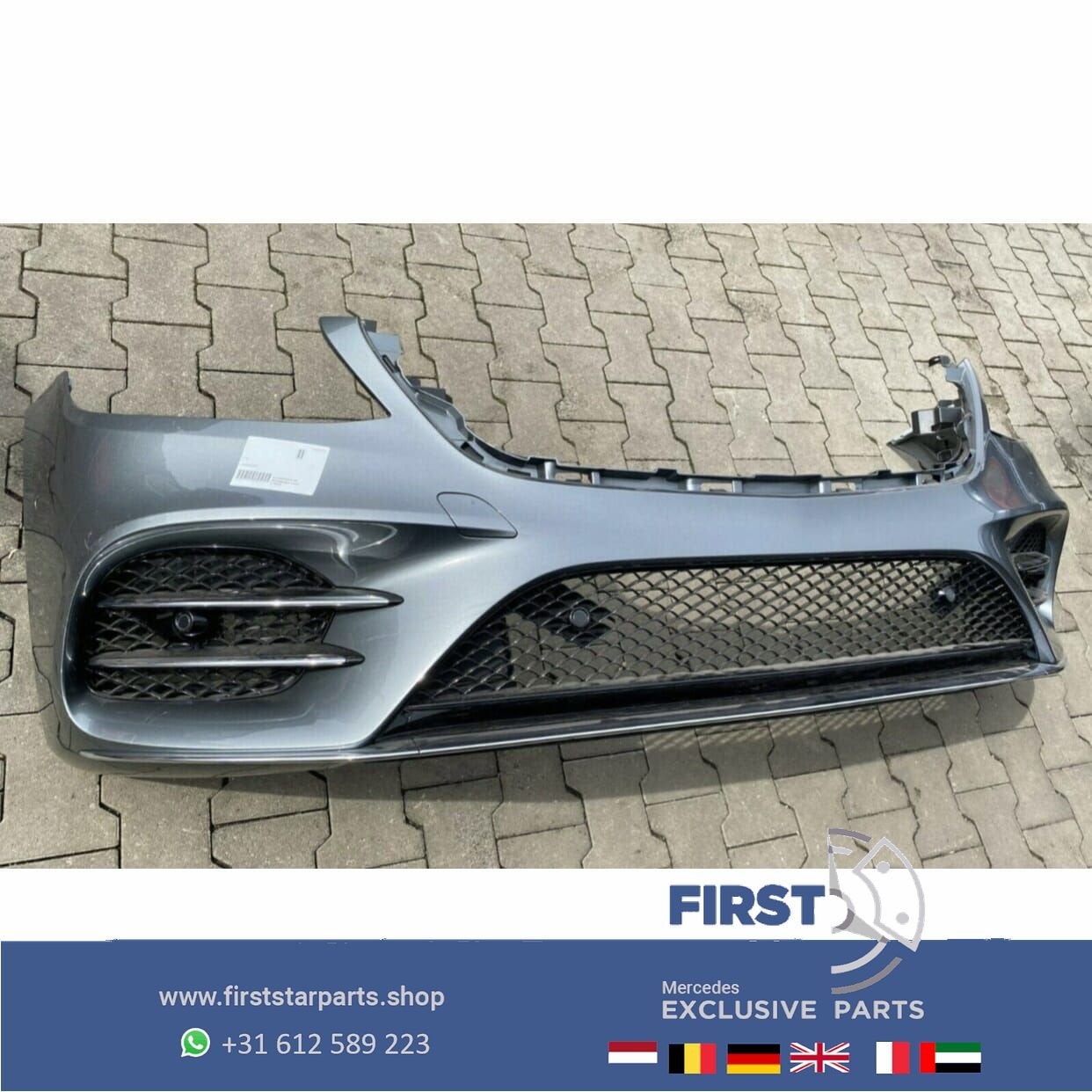 W222 S KLASSE AMG BUMPER GRIJS origineel Mercedes VOORBUMPER, Auto-onderdelen, Gebruikt, -, Voor, Ophalen of Verzenden