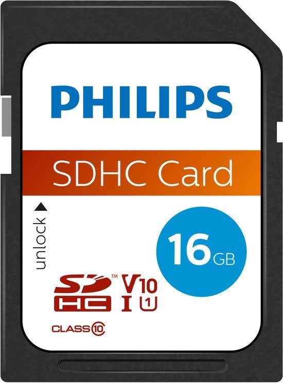 Philips FM16SD45B - SDHC kaart 16GB (SD-kaart)*nieuw*, Audio, Tv en Foto, Info@philips.nl, 32 GB, Nieuw, Ophalen of Verzenden