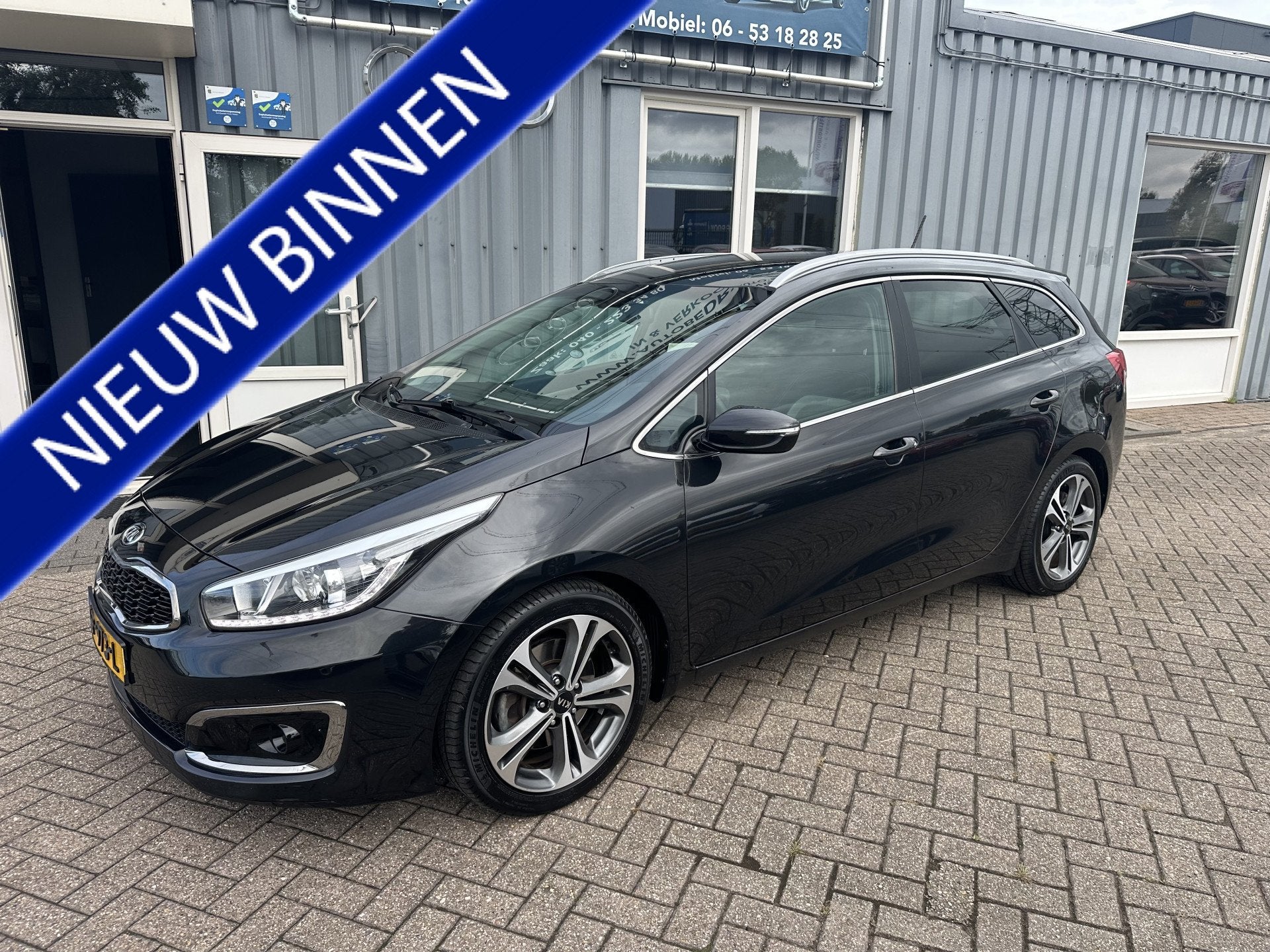 Kia cee'd Sportswagon 1.6 GDI DynamicLine (bj 2015), Auto's, Voorwielaandrijving, Gebruikt, 4 cilinders, Zwart