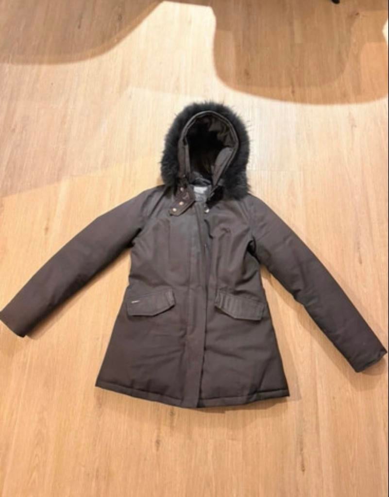 Airforce winterjas met bontkraag, Kleding | Dames, Jassen | Winter, Ophalen of Verzenden, Zo goed als nieuw, Maat 38/40 (M), Zwart