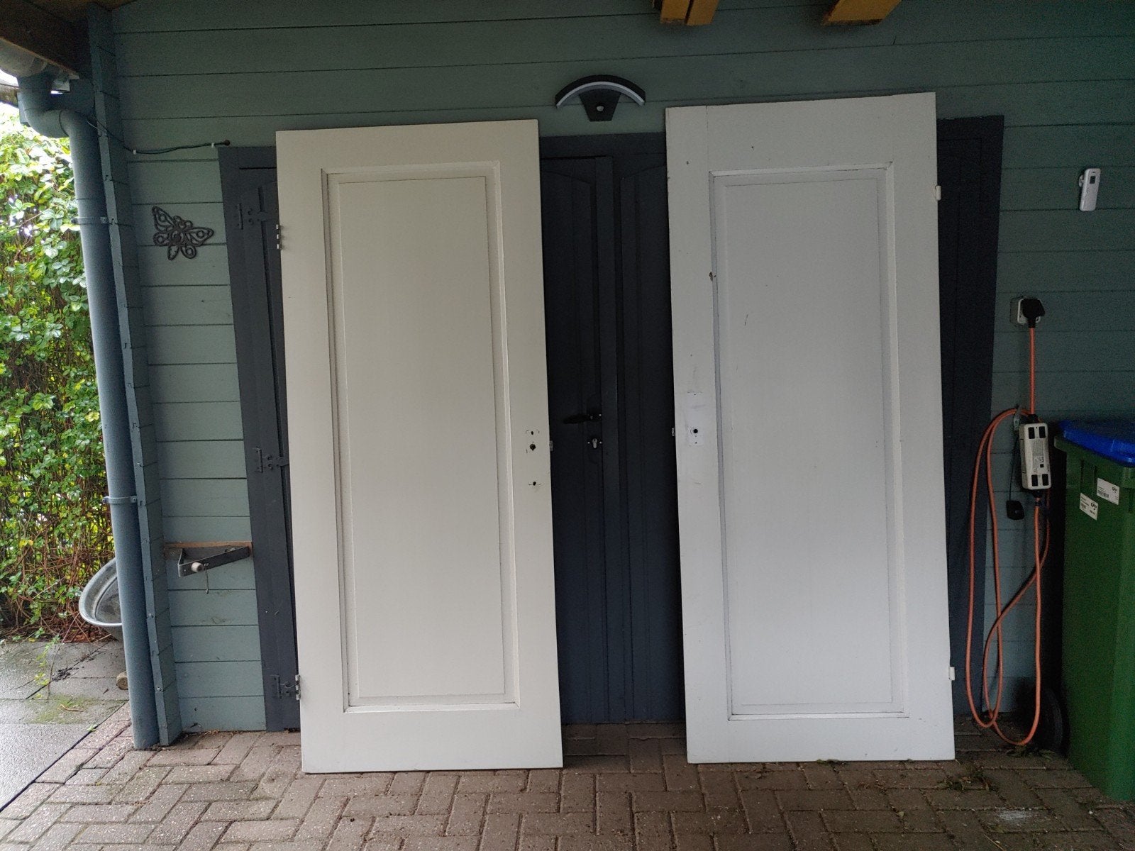 twee paneeldeuren uit 1925, Doe-het-zelf en Verbouw, Ophalen, Gebruikt, Binnendeur, 200 tot 215 cm