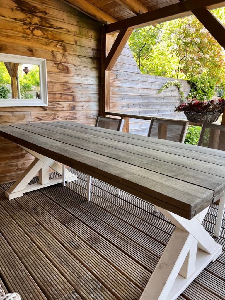 Houten Tuintafel, Ophalen, Zo goed als nieuw, Rechthoekig, Hout