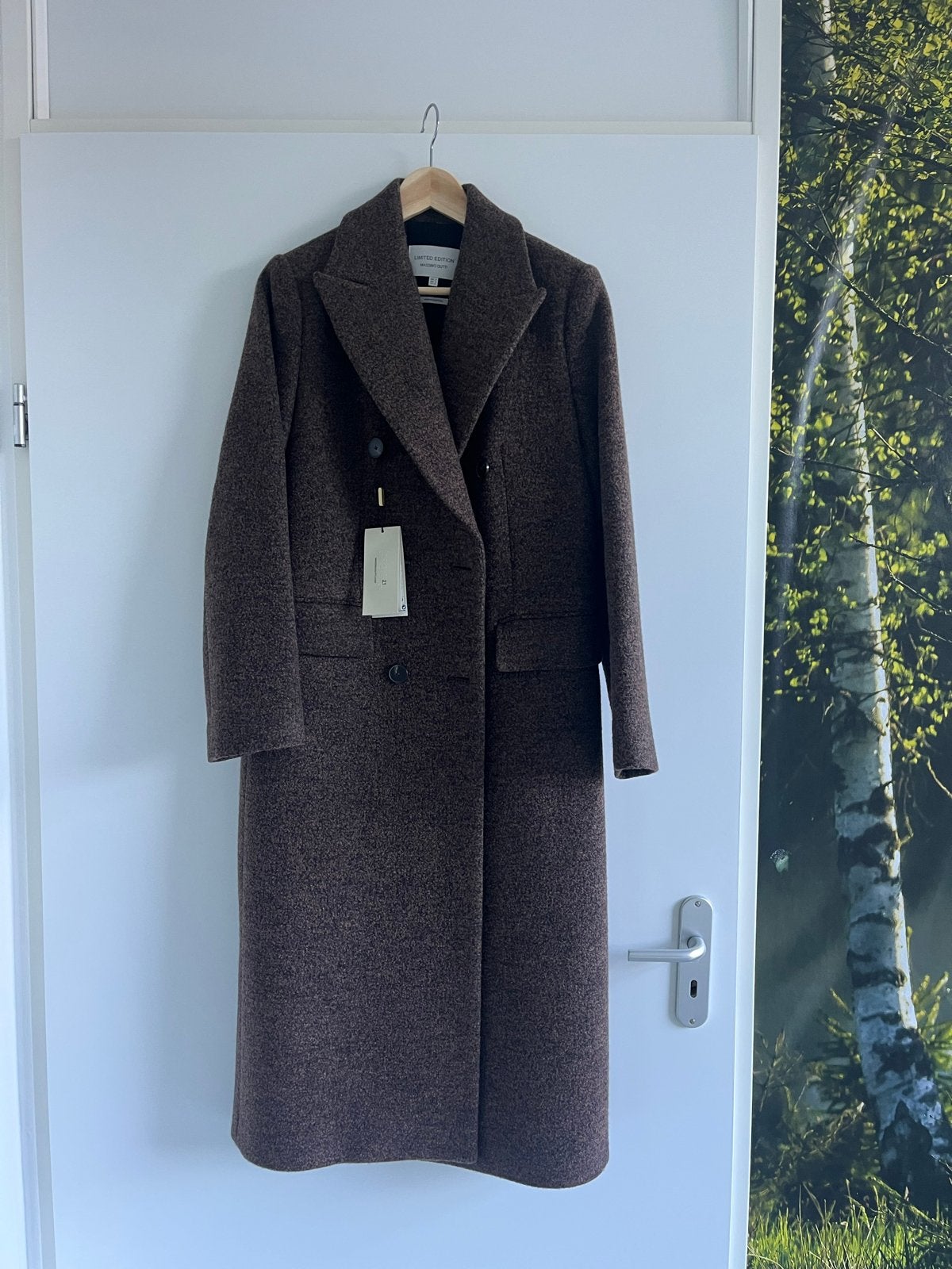 Massimo Dutti Limited Edition wollen jas - Maat S, Ophalen of Verzenden, Nieuw, Maat 36 (S), Bruin