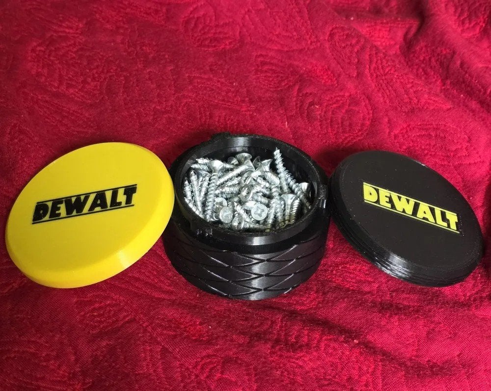 DeWalt Schroeven Boxen - 3D Geprint Opbergdoosje, Ophalen of Verzenden, Nieuw, Gereedschapsopslag, DeWalt