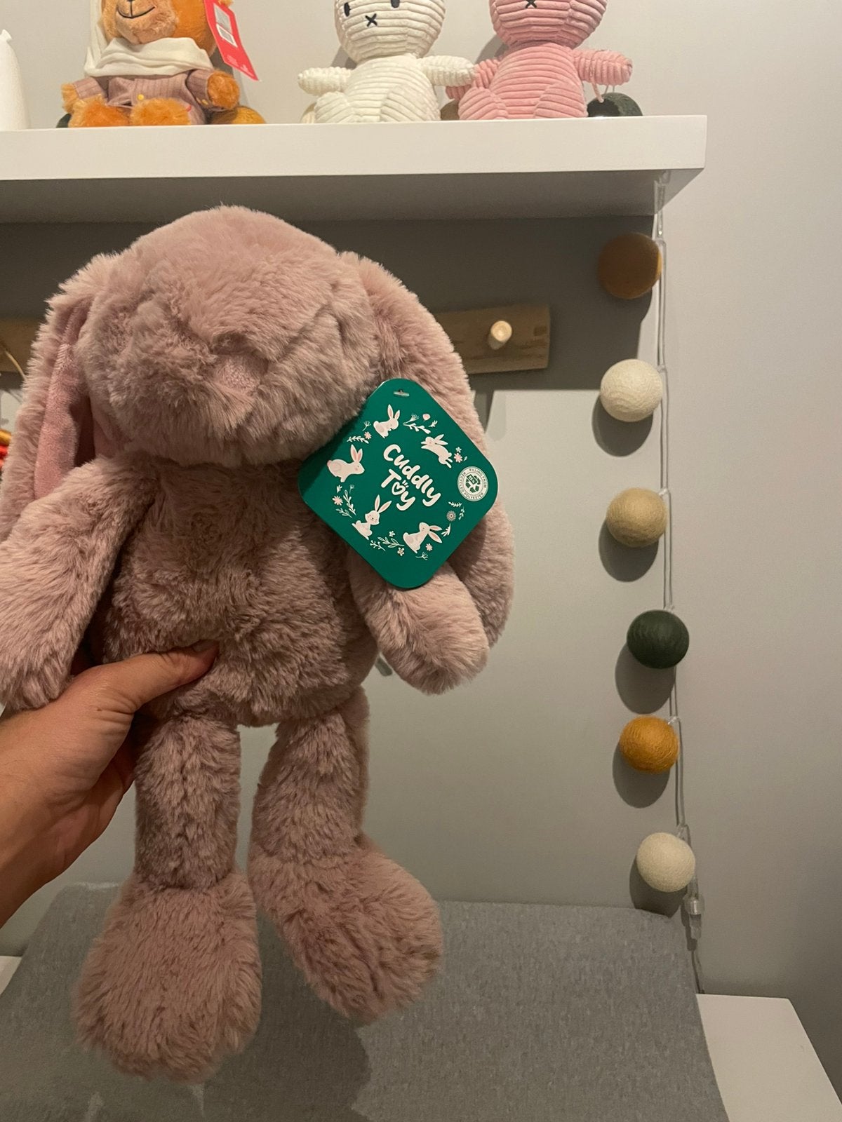 Cuddly toy konijn oud roze NIEUW, Ophalen of Verzenden, Nieuw