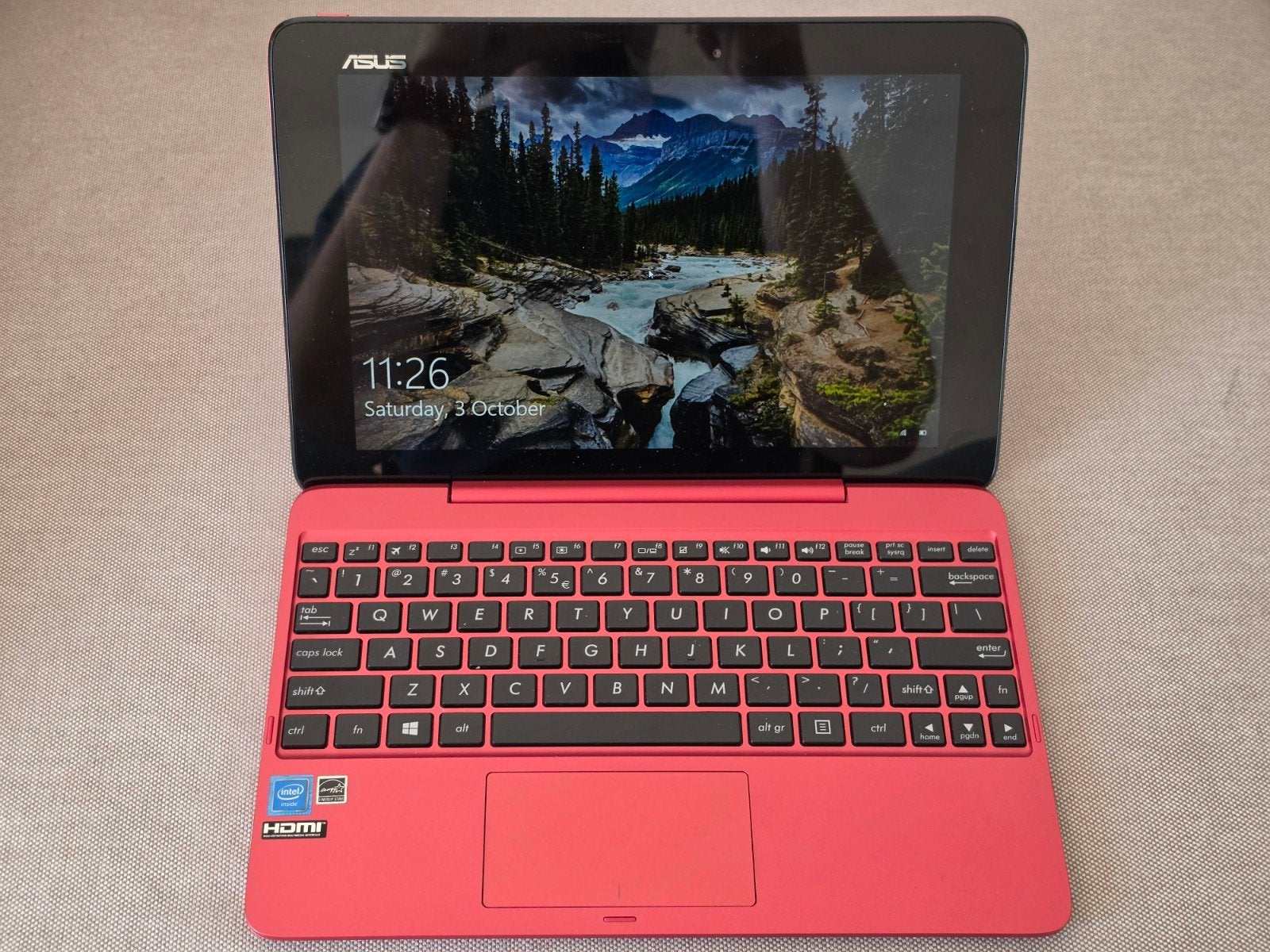 ASUS T100H Transformer Book - 2-in-1 Laptop/Tablet, Gebruikt, Minder dan 4 GB, Qwerty, ASUS