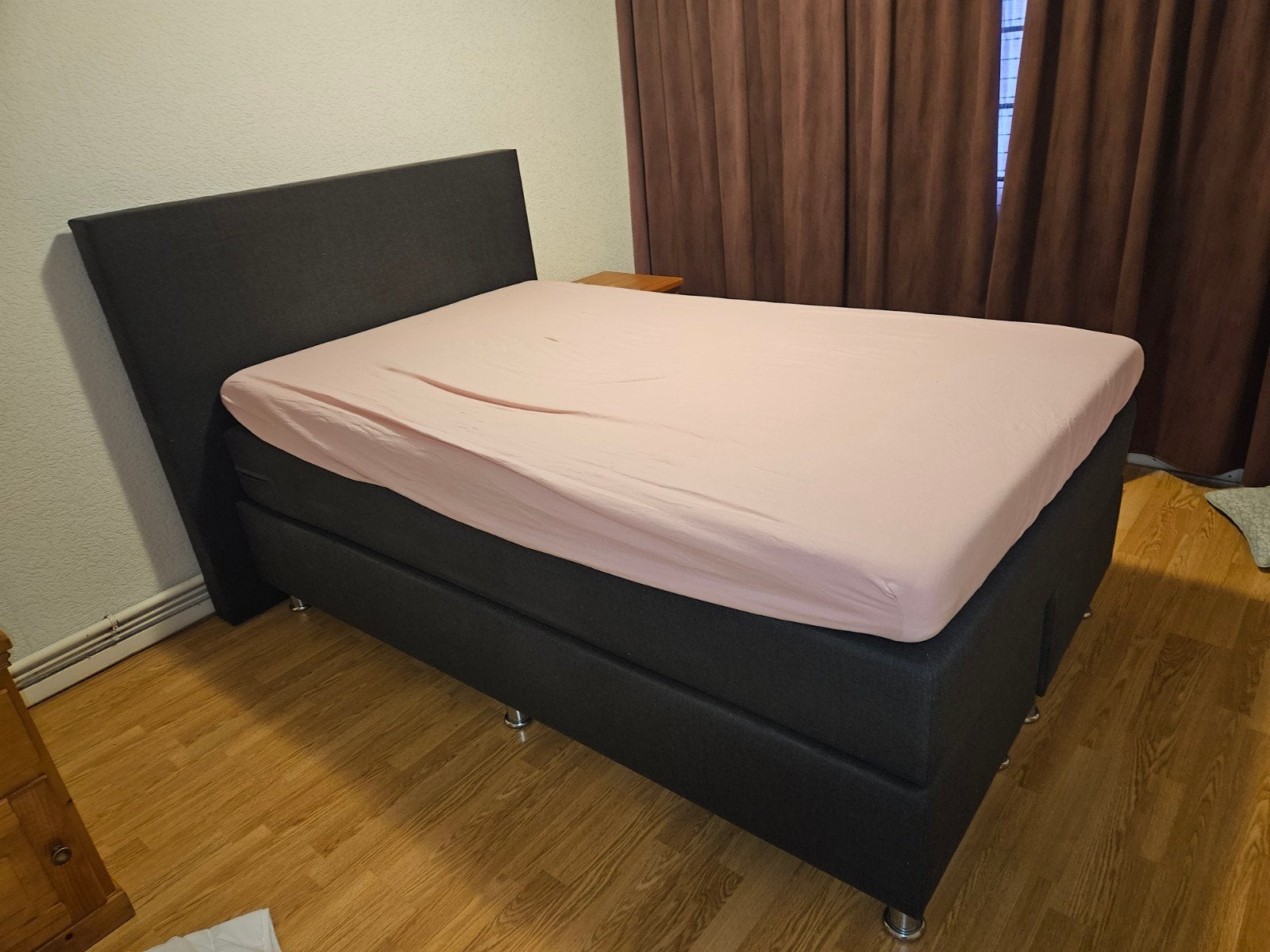 Tweepersoonsbed 120x200 cm met hoofdbord, Ophalen