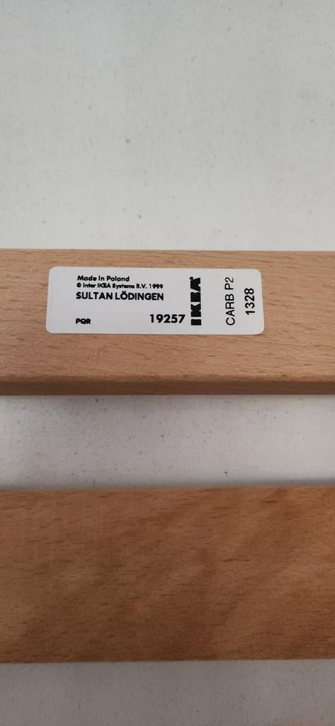 Ikea Sultan Lödingen lattenbodem 2x 70x200 cm, Ophalen, Gebruikt, 70 cm of minder, Beige