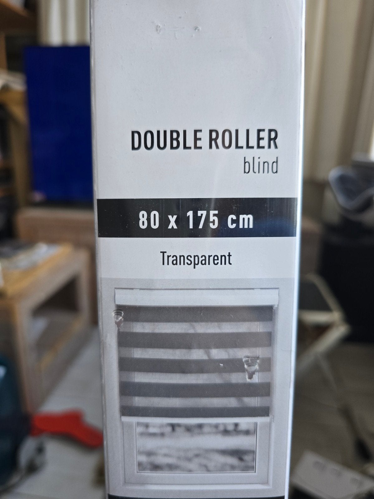 Duo rolgordijn 80x175 cm - Transparant, Duo rolgordijn, Rolgordijn, Wit, Ophalen of Verzenden