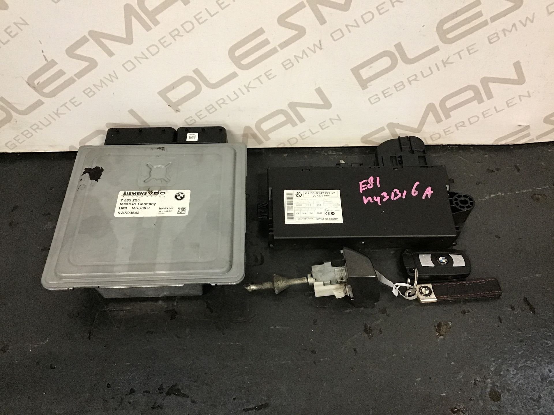 Computer motormanagement set N43B16A BMW E87 7583225, Gebruikt, -, -, Ophalen of Verzenden