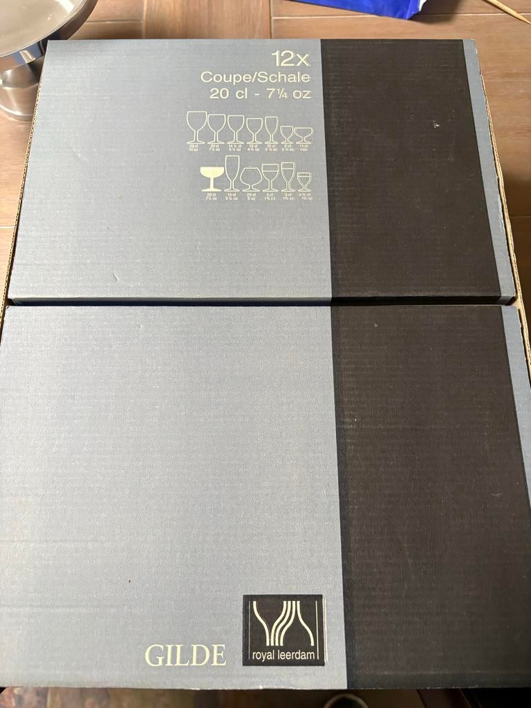 12x Royal Leerdam Gilde Coupe/Schaal Glazen - 20 cl, Ophalen