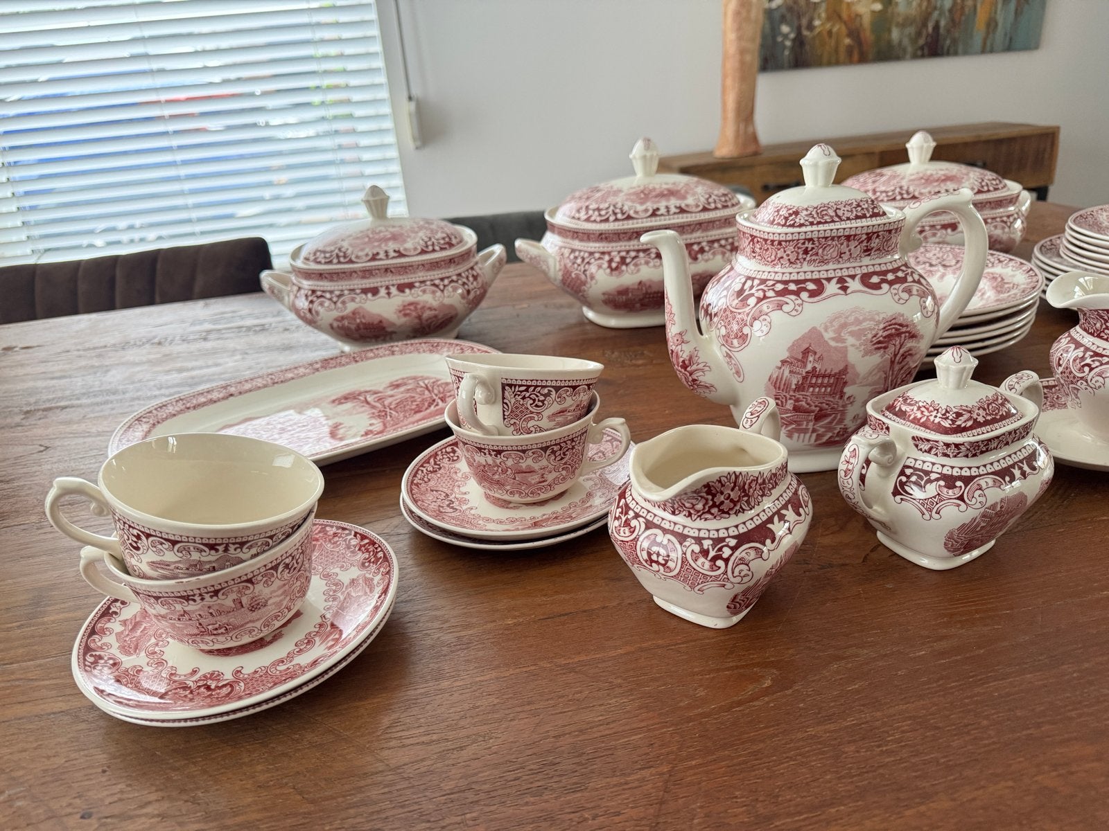Compleet Sphinx Old England Cambridge servies, Antiek en Kunst, Antiek | Servies compleet, Ophalen