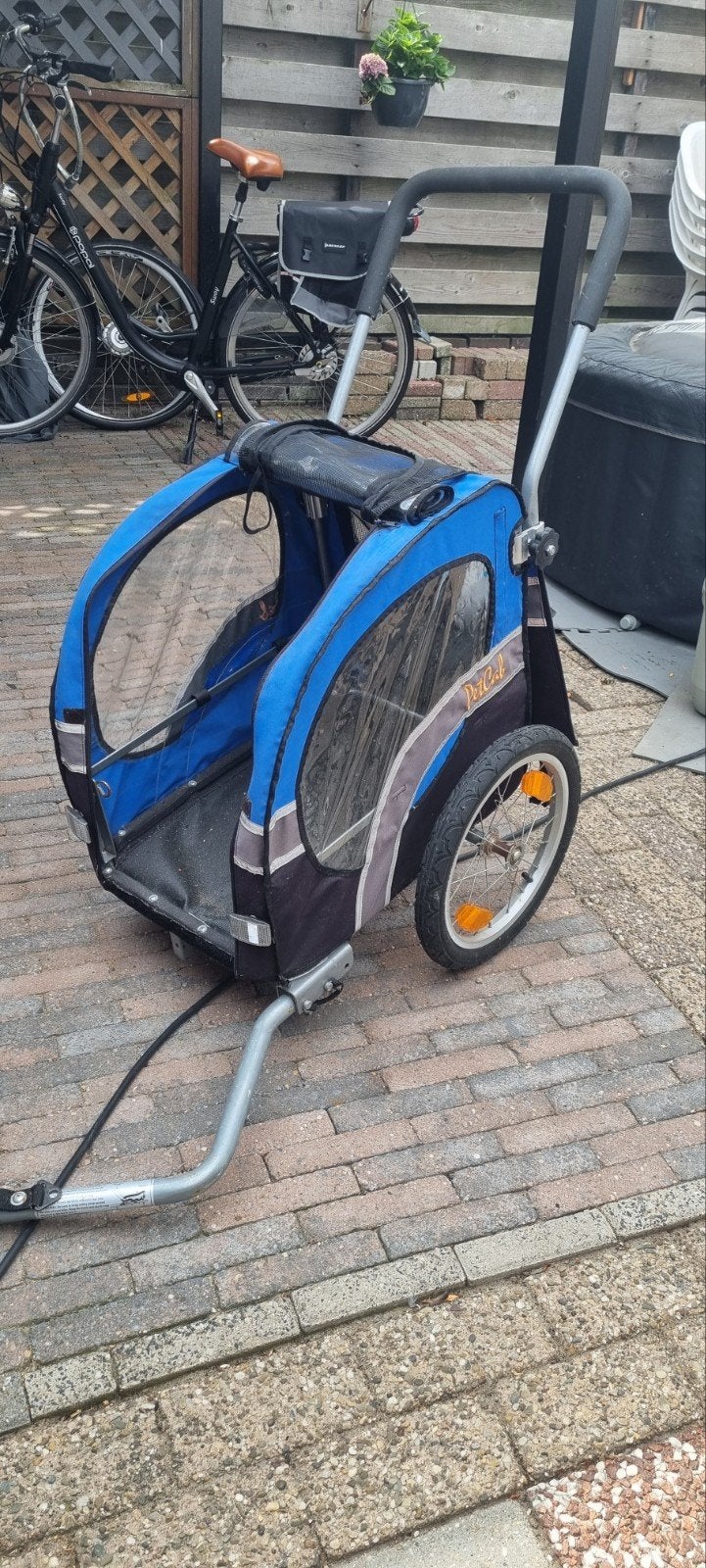 Hondenfietskar PetCab - Blauw, Zo goed als nieuw, Ophalen, Minder dan 20 kg, Opvouwbaar, Zo goed als nieuw