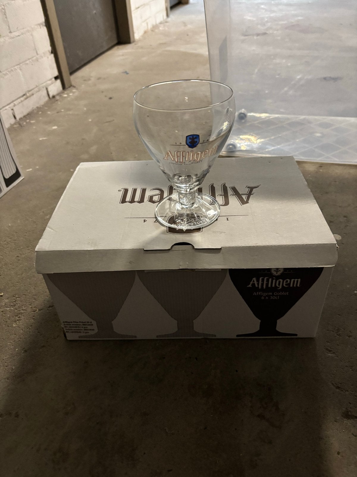 Affligem bierglazen - Set van 6 in originele doos, Ophalen, Nieuw, Overige merken, Glas