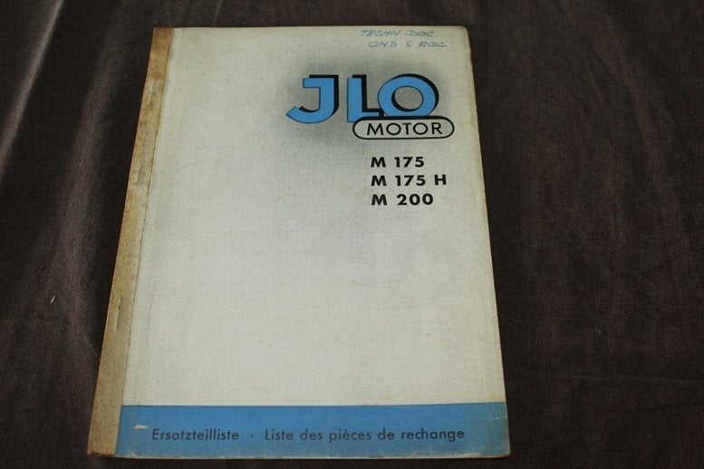 JLO M175 M200 1955 ersatzteil liste pieces rechange, Motoren, Ophalen of Verzenden, Overige merken