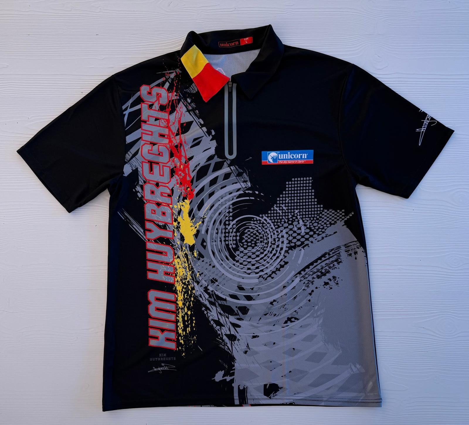 Gesigneerd dartshirt Kim Huybrechts (L) zonder COA, Verzenden, Zo goed als nieuw, Overige sporten, Shirt