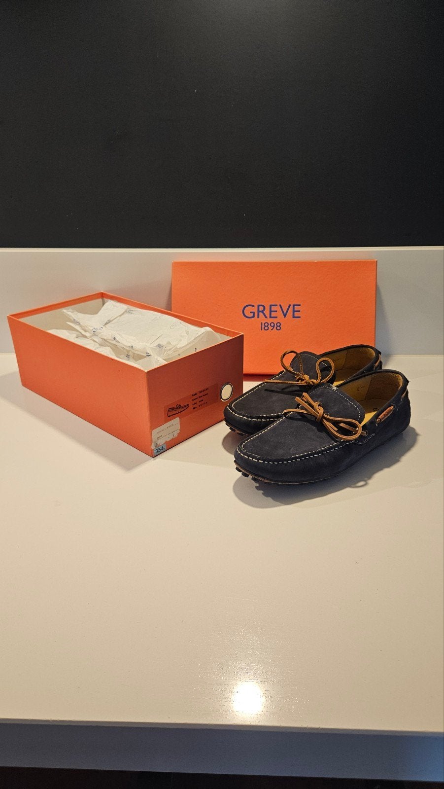 Greve 1898 Loafers Blauw Nubuck Maat 43.5, Ophalen of Verzenden