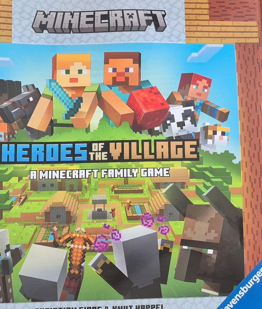 Minecraft bordspel: Bouw je eigen dorp - Zo goed als nieuw, Hobby en Vrije tijd, Gezelschapsspellen | Bordspellen, Drie of vier spelers