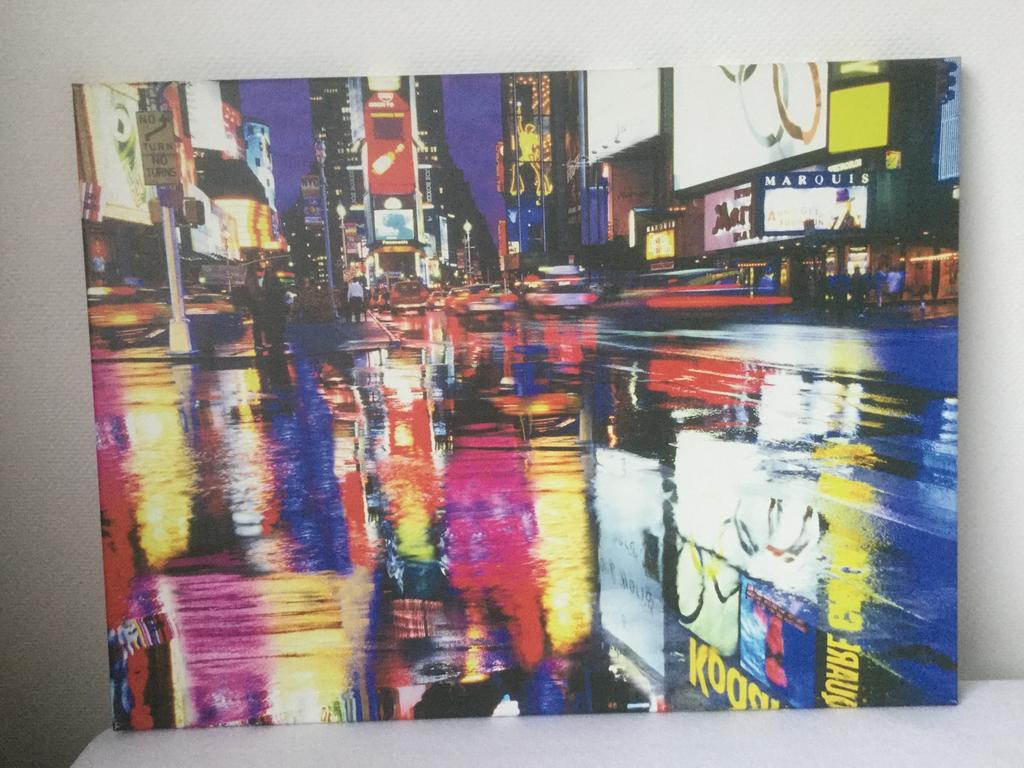 Kleurrijk canvas van New York 78x60 cm, Ophalen, Zo goed als nieuw, Schilderij