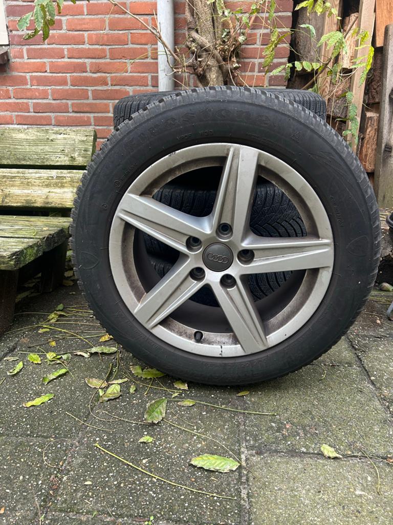 Audi 16 inch winterbanden met velgen, Ophalen, Gebruikt, 16 inch, Banden en Velgen