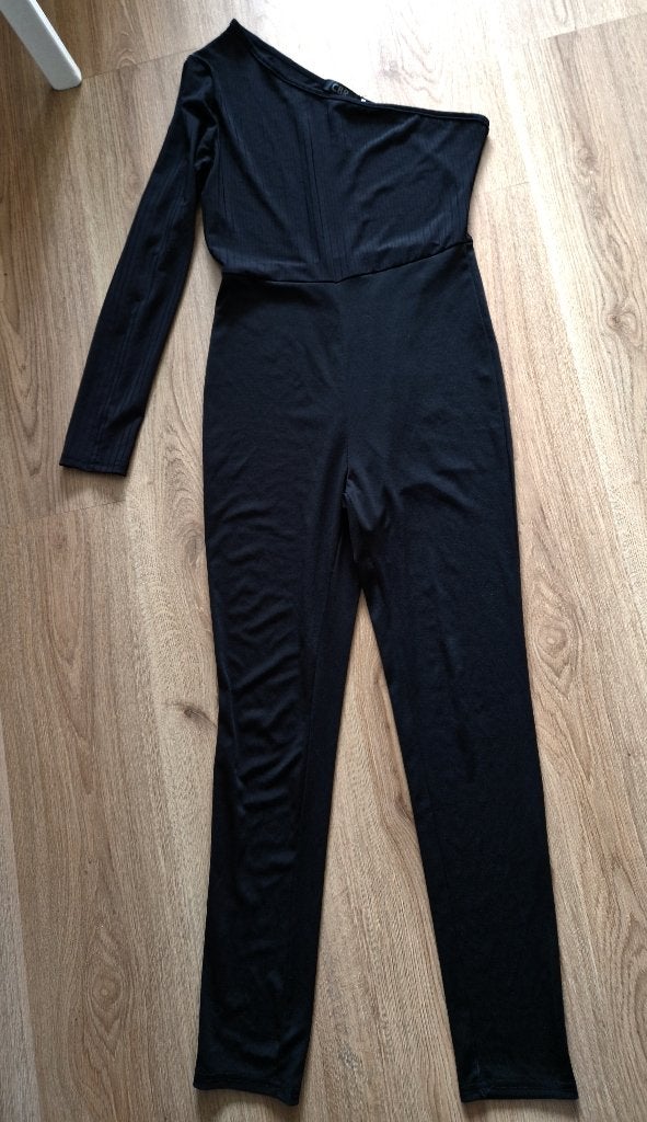 Zwarte dames jumpsuit maat M z.g.a.n., Maat 38/40 (M), Zwart, Zo goed als nieuw, CBR