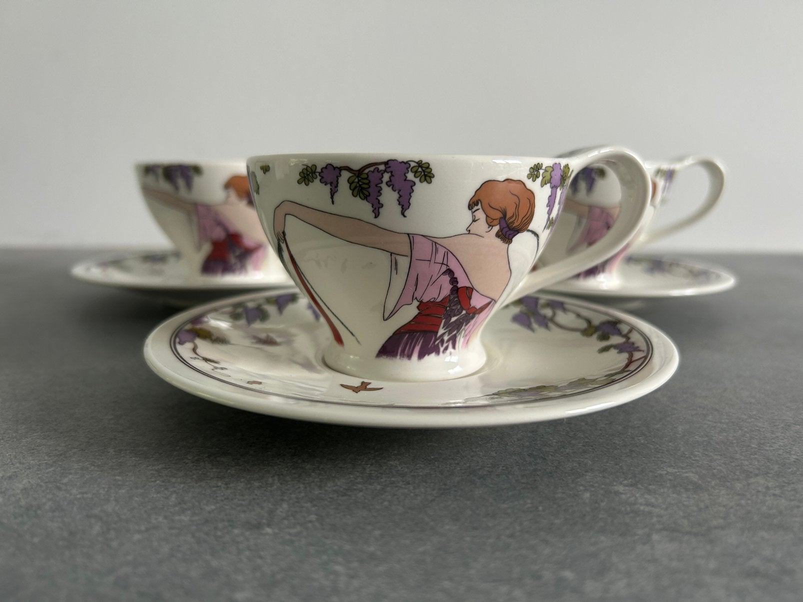 Villeroy & Boch design 1900 kop en schotels art nouveau, Ophalen of Verzenden