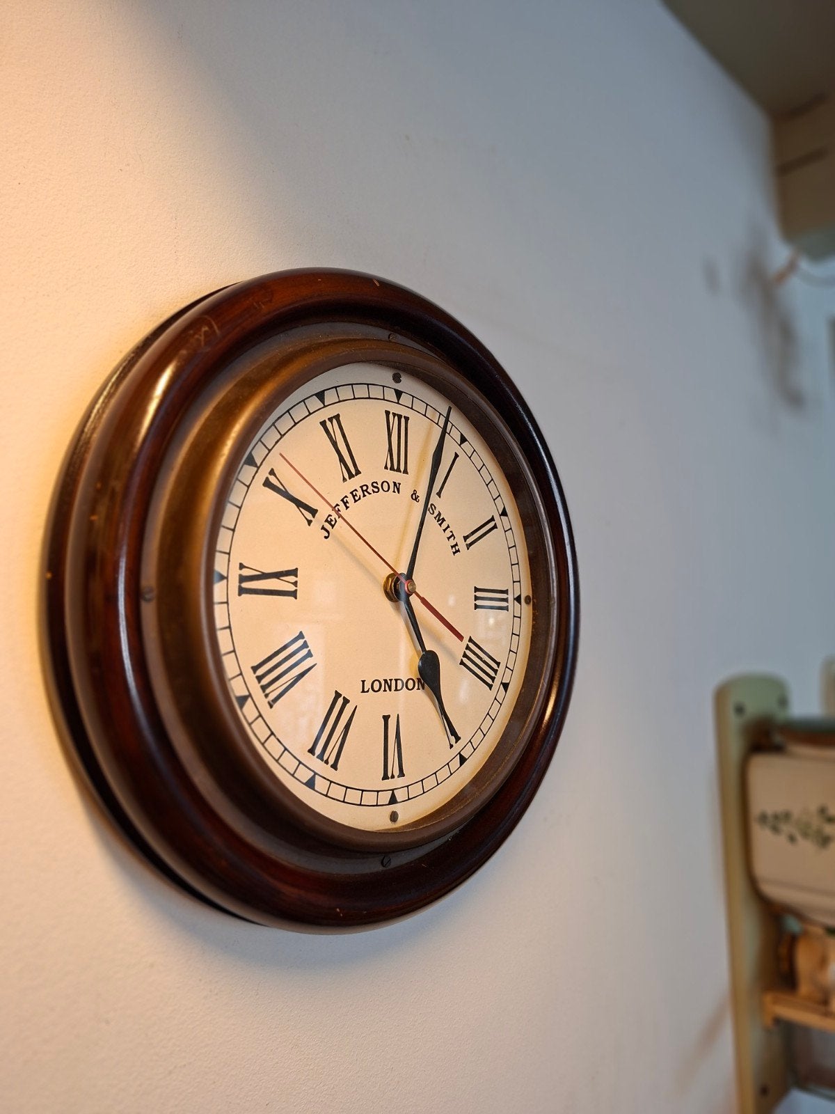 Jefferson & Smith London Quartz Wandklok, Antiek en Kunst, Ophalen of Verzenden